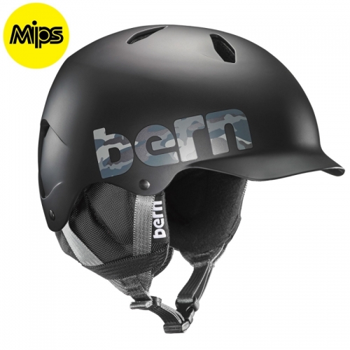 Dětská helma Bern Bandito Jr MIPS matte black camo logo1