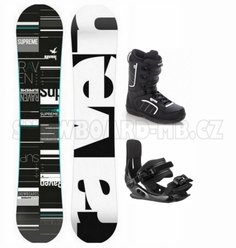 Dámský snowboardový set Raven Supreme black/mint, černé boty Target1