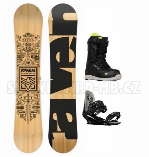 Snowboard komplet Raven Solid classic, vázání a boty Gravity1