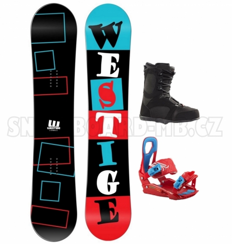 Snowboardový set Westige Square s vázáním i botami, levné snb komplety - AKCE1