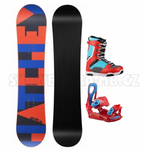 Junior dětský snowboard komplet Hatchey Drift s vázáním a botami1