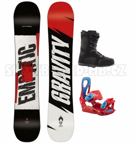 Allmountain snowboard komplet Gravity Empatic s vázáním a botami - VÝPRODEJ1