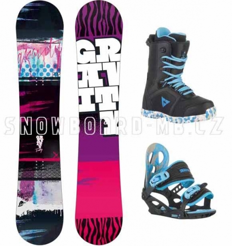 Dětský snowboardový komplet Gravity Fairy, snowboardové sety pro dívky, děti - VÝPRODEJ1