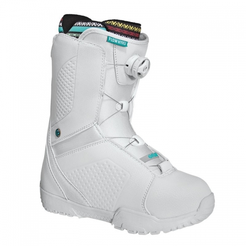 Dámské boty na snowboard Flow Hyku Boa white/bílé rychlo utahovací kolečko - VÝPRODEJ1