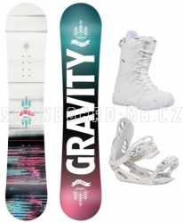 Dívčí snowboardový komplet Gravity Fairy (větší boty)