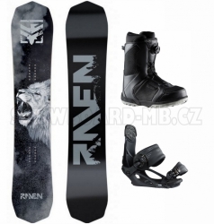 Snowboard set Raven Lion, boty s utahováním kolečkem Boa