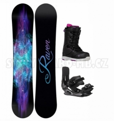 Dámský snowboardový set Raven Aura, tkaničkové boty Gravity