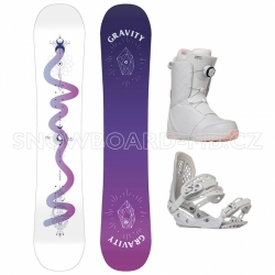Dámský snowboardový komplet Gravity Sirene white (boty s kolečkem), bílý set
